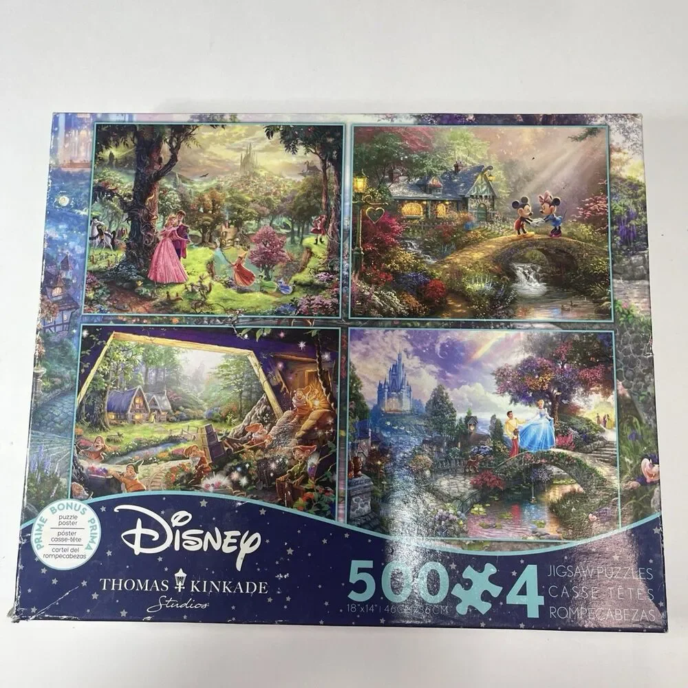 Disney The Disney Collection 4 in 1  Jigsaw Puzzles, (4) 500 Pieces